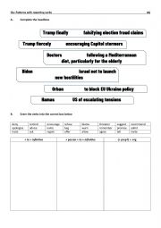 English Worksheet: Verbs of reporting