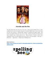 English Worksheet: Akeelah and the Bee - while watching