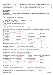 English Worksheet: Test for Grade 9