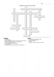 English Worksheet: Crossword USA