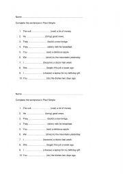 English Worksheet: Past Simple irregular verbs