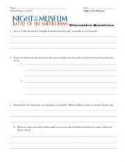 English Worksheet: Night at the Museum 2 Video Worksheet