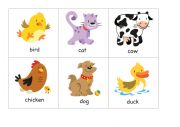 English Worksheet: Flashcards farm animals