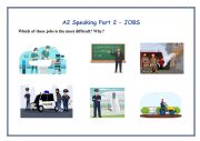 English Worksheet: A2 KEY Cambridge Speaking Exam Part 2 and 3 - JOBS