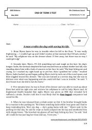 English Worksheet: End Term 3 Test 1st Form Tunisian program