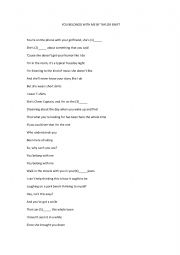 English Worksheet: YOU BELONG WITH ME (TAYLOR SWIFT)