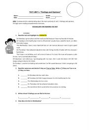 English Worksheet: Simple present test/Routines
