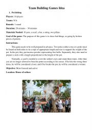 English Worksheet: Team building