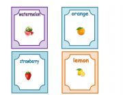 English Worksheet: Fruits Flashcard 2-5