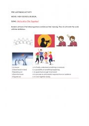 English Worksheet: PRE-LISTENING ACITIVITY HIGH SCHOOL MUSICAL