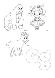 Letter G Coloring page