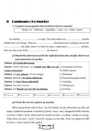 English Worksheet: Test N2 7th Form
