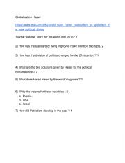 English Worksheet: globalisation harari