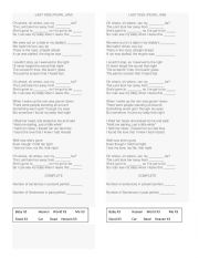 English Worksheet: Present Perfect Last Kiss by Pearl Jam