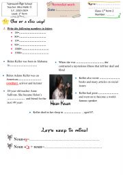 English Worksheet: Remedial work 1st form