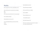 English Worksheet: Matilda movie listening