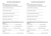 English Worksheet: Past Passive Monday test