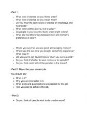 English Worksheet: Speaking IELTS practice