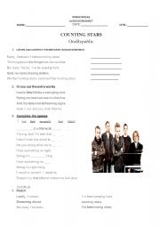 English Worksheet: counting stars
