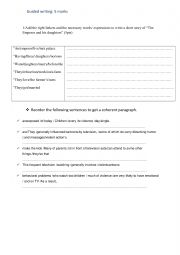 English Worksheet: guided writing