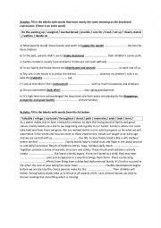 English Worksheet: Activities Section 1&2 Module 1 3rd Form