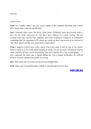 English Worksheet: a mid term test 1 for 2nd year  + script included 