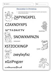 English Worksheet: Decoration in Christmas
