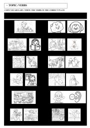 English Worksheet: VERBS 