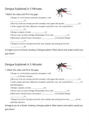 English Worksheet: Video - Listening comprehension - Dengue