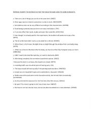English Worksheet: Rephrase