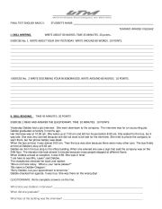 English Worksheet: exam