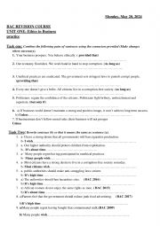 English Worksheet: Bac revision activities