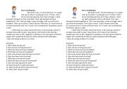 English Worksheet: My day