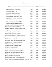 English Worksheet: Conditional Exam
