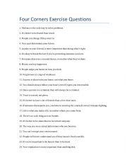 Four Corners exercise