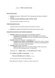 English Worksheet: who was the man