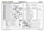 English Worksheet: PRESENT SIMPLE INTERROGATIVE
