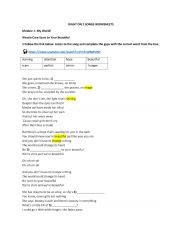 English Worksheet: Right ON 2 sONGS