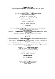 English Worksheet: Sia-Chandelier