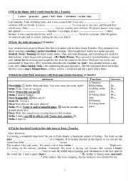 English Worksheet: Mid test n 1 8th form