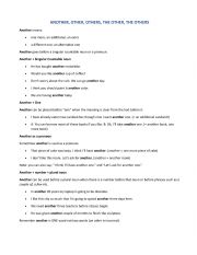 English Worksheet: Another, others