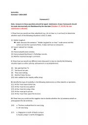 English Worksheet: Semantics for College students