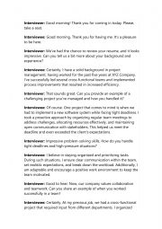 English Worksheet: Interview