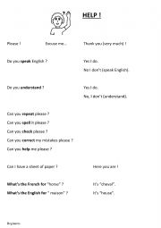 ask for help in class