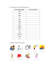 English Worksheet: Verbs in past simple