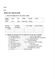 English Worksheet: Simple Past activities