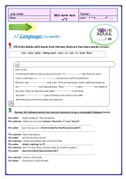 English Worksheet: Mock test 2 7th form
