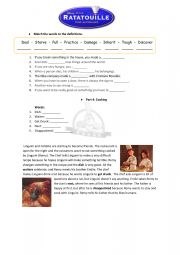 English Worksheet: Ratatouille 