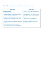 English Worksheet: space tourism