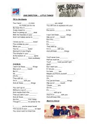English Worksheet: Little Things One Direction